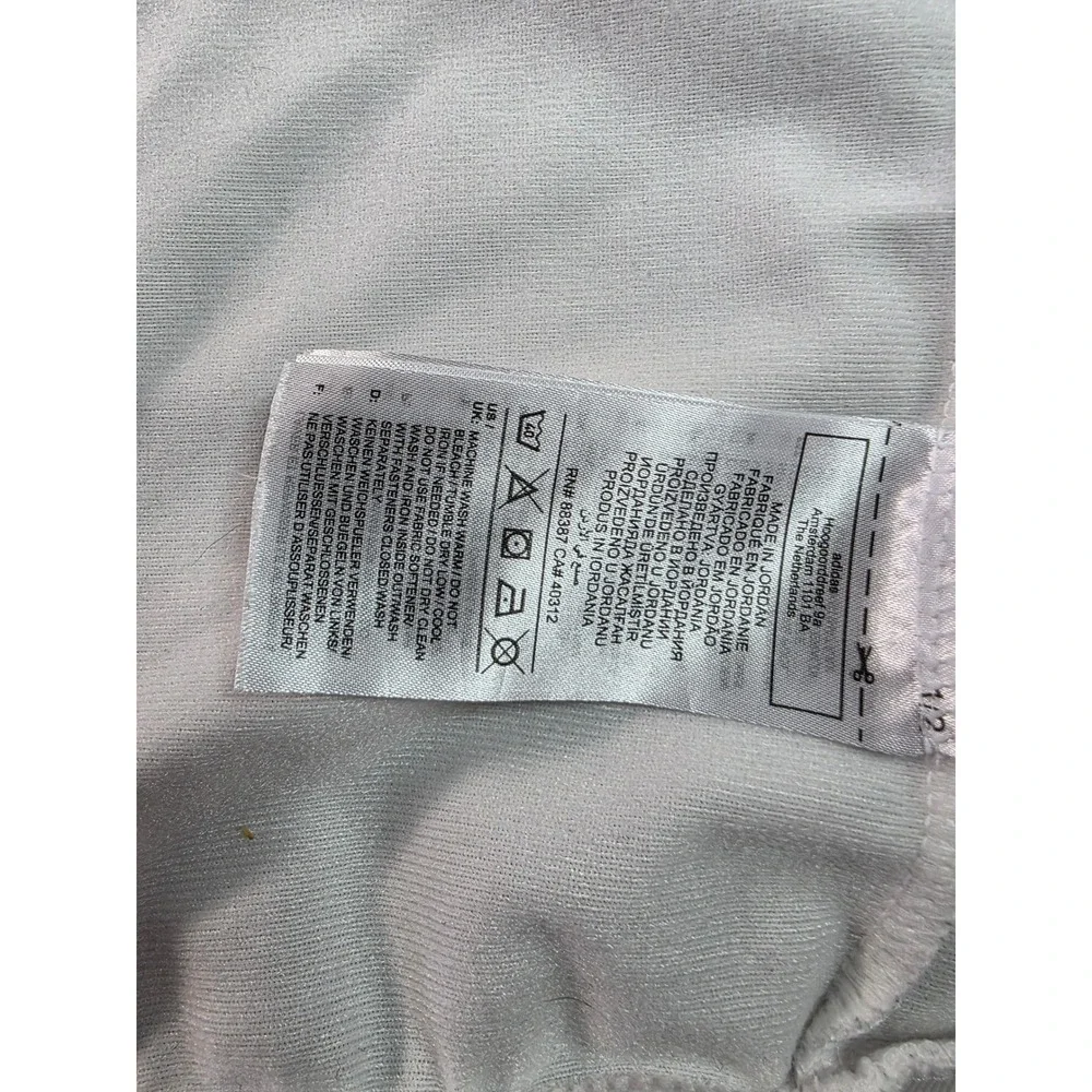 Adidas Mens White Black 3 Stripe Full Zip Track Jacket Small